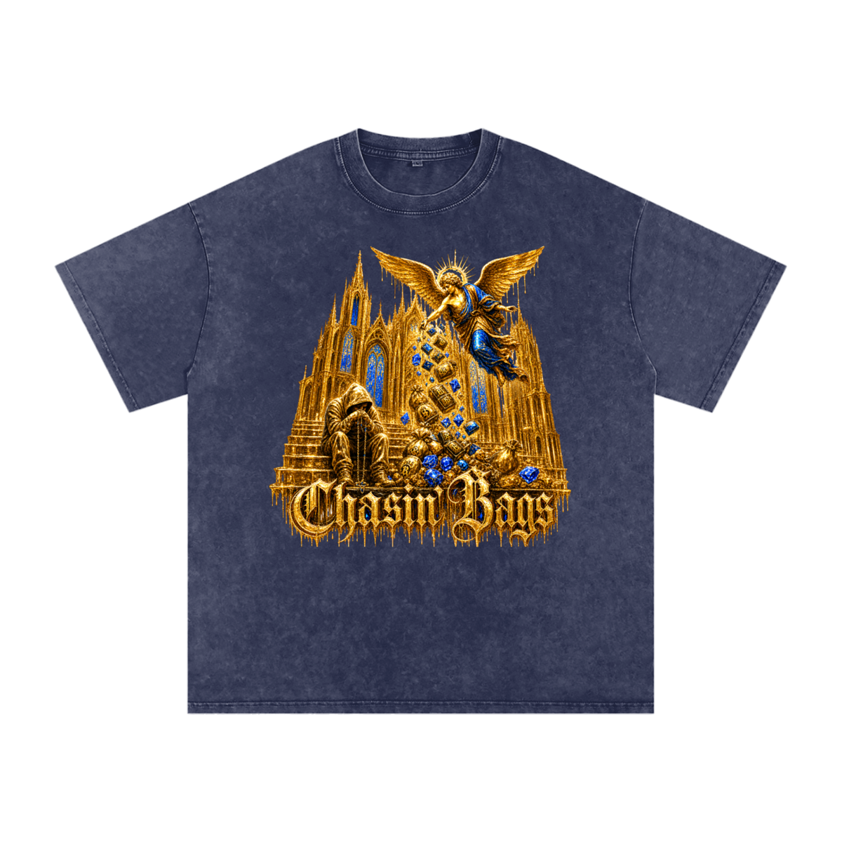 Snow Washed Oversized Cotton T-Shirt