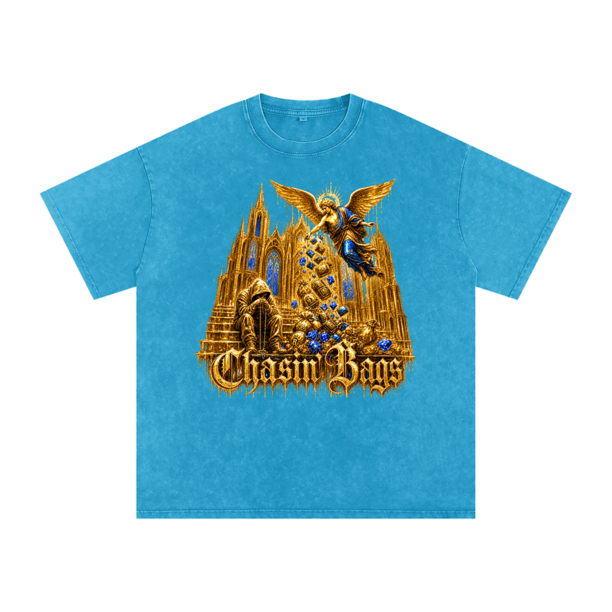 Snow Washed Oversized Cotton T-Shirt