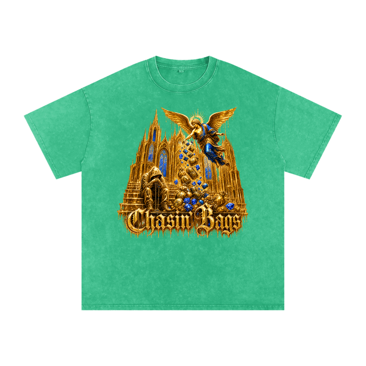 Snow Washed Oversized Cotton T-Shirt