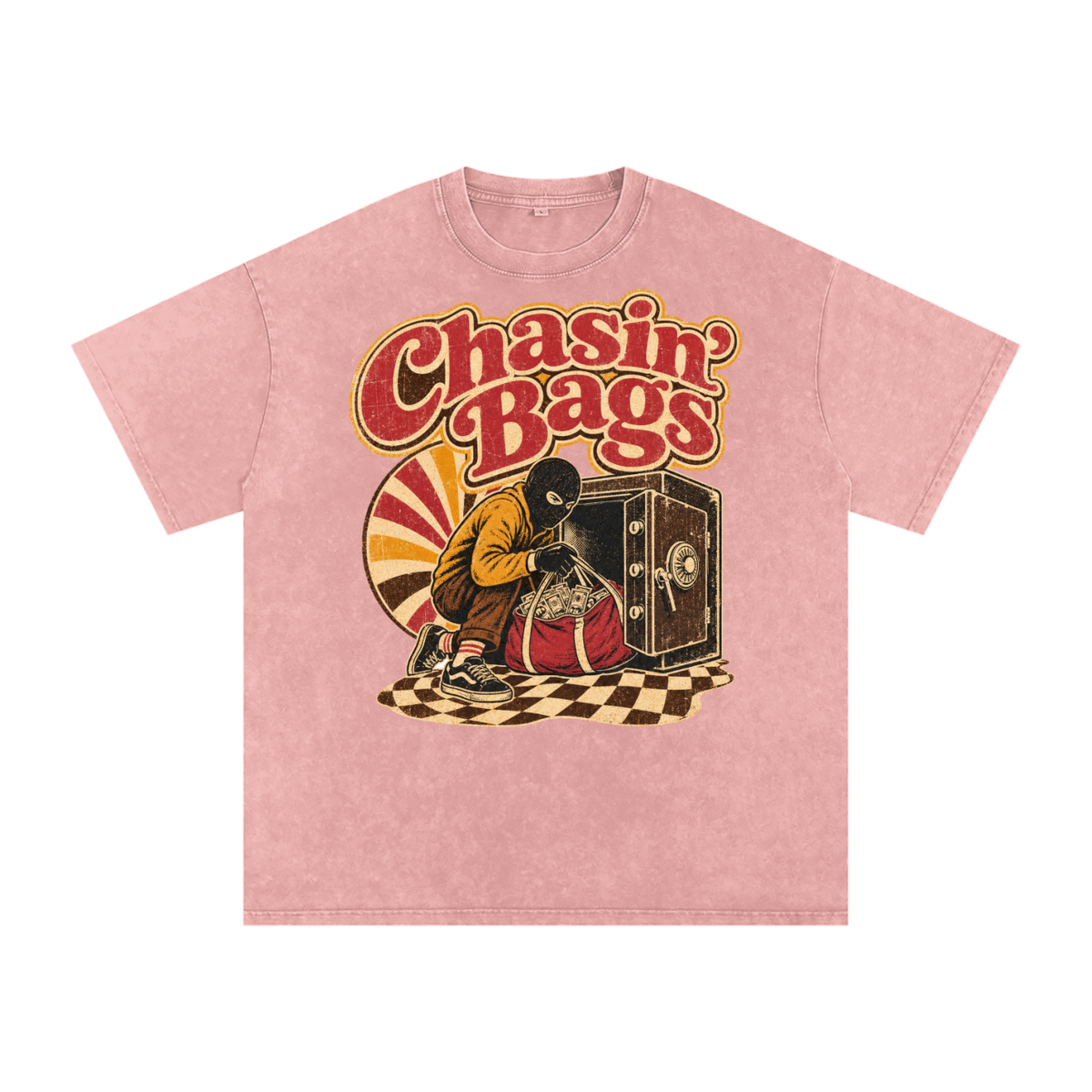 Snow Washed Oversized Cotton T-Shirt