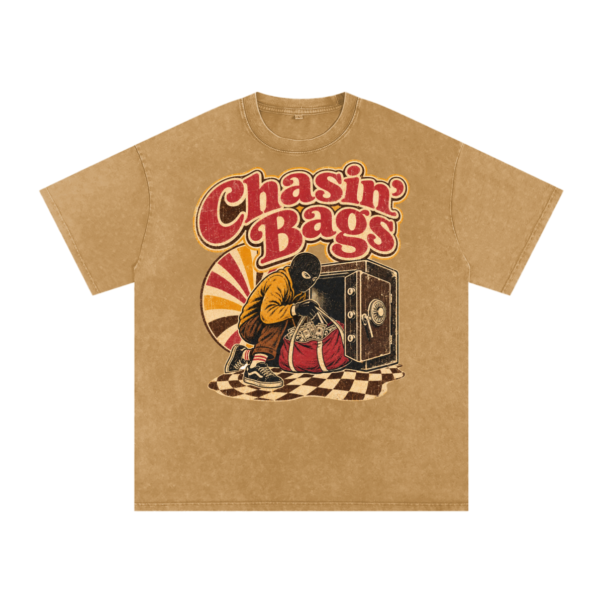 Snow Washed Oversized Cotton T-Shirt