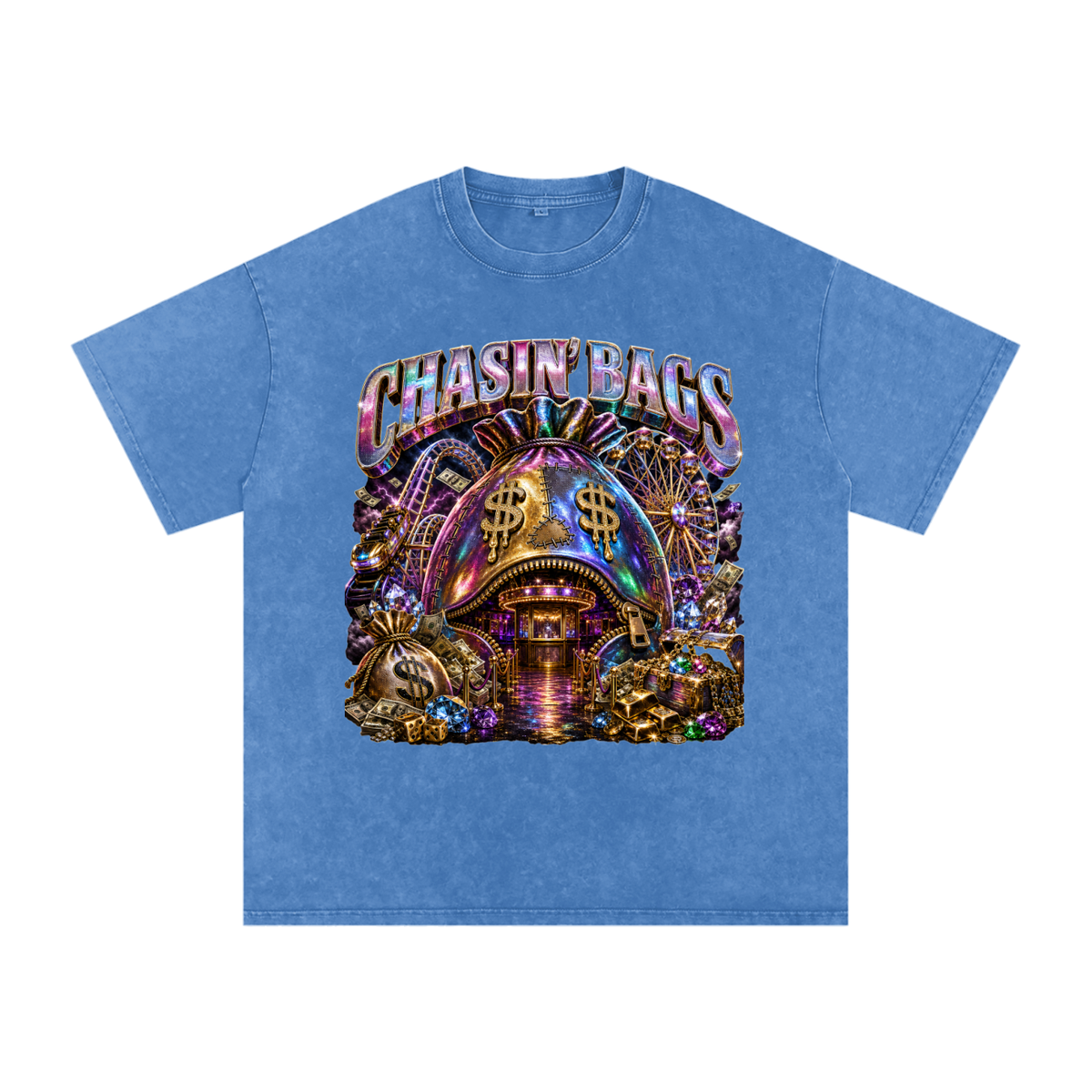 Snow Washed Oversized Cotton T-Shirt