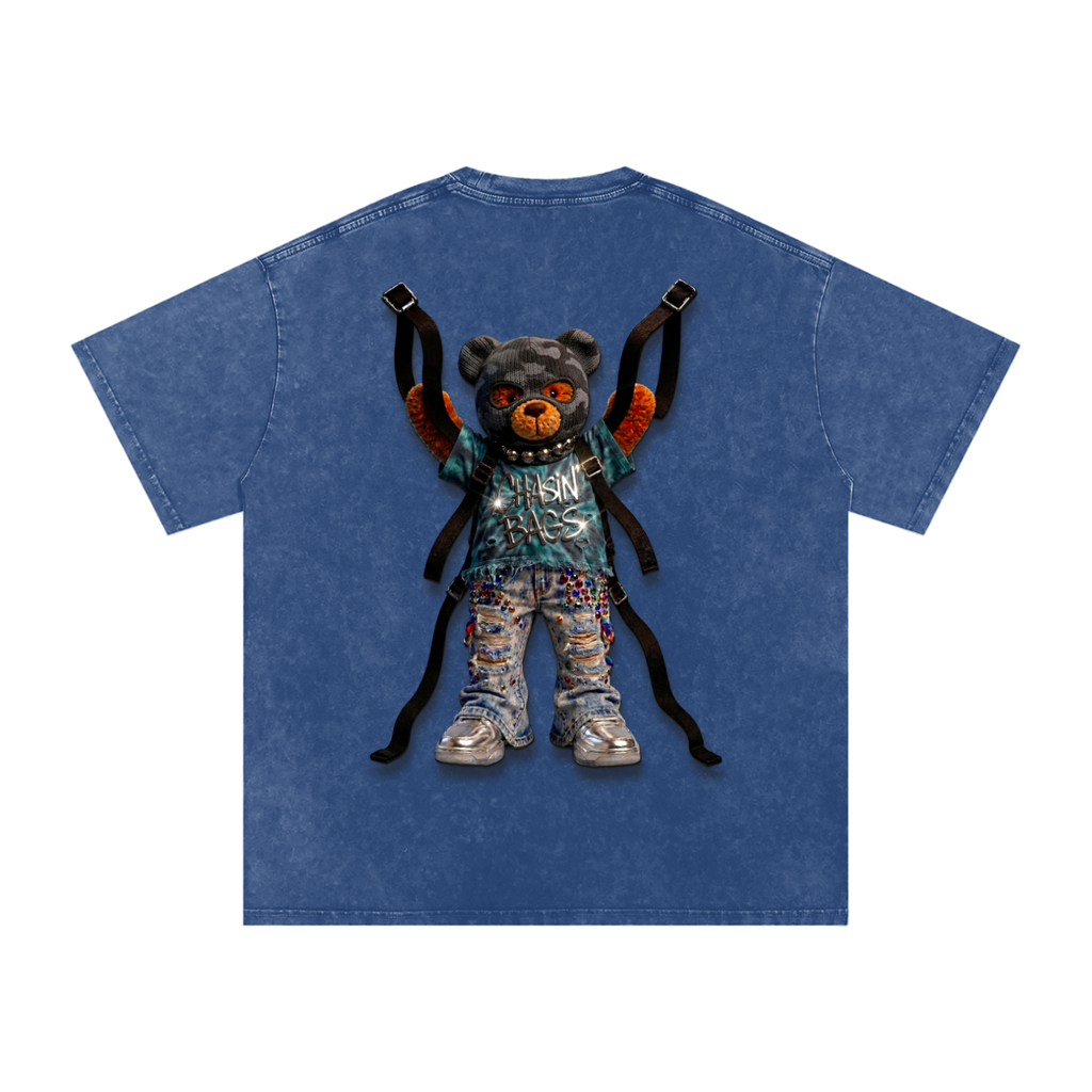 Snow Washed Oversized Cotton T-Shirt