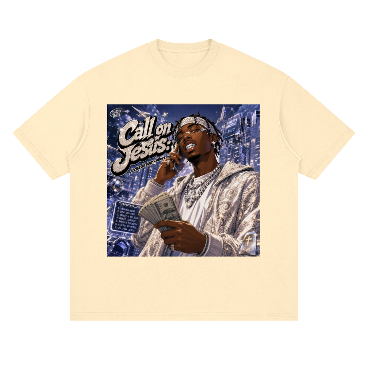 Jesus Streetwear Loose Drop Shoulder T-Shirt