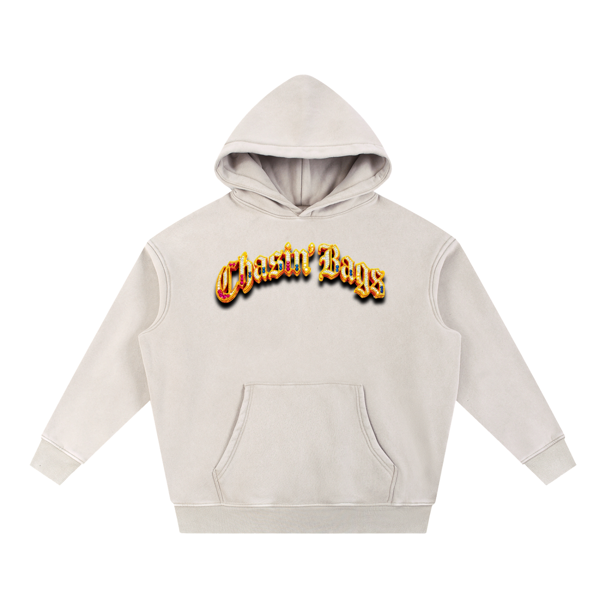 CB on Snow Wash Fleece Oversize Hoodie