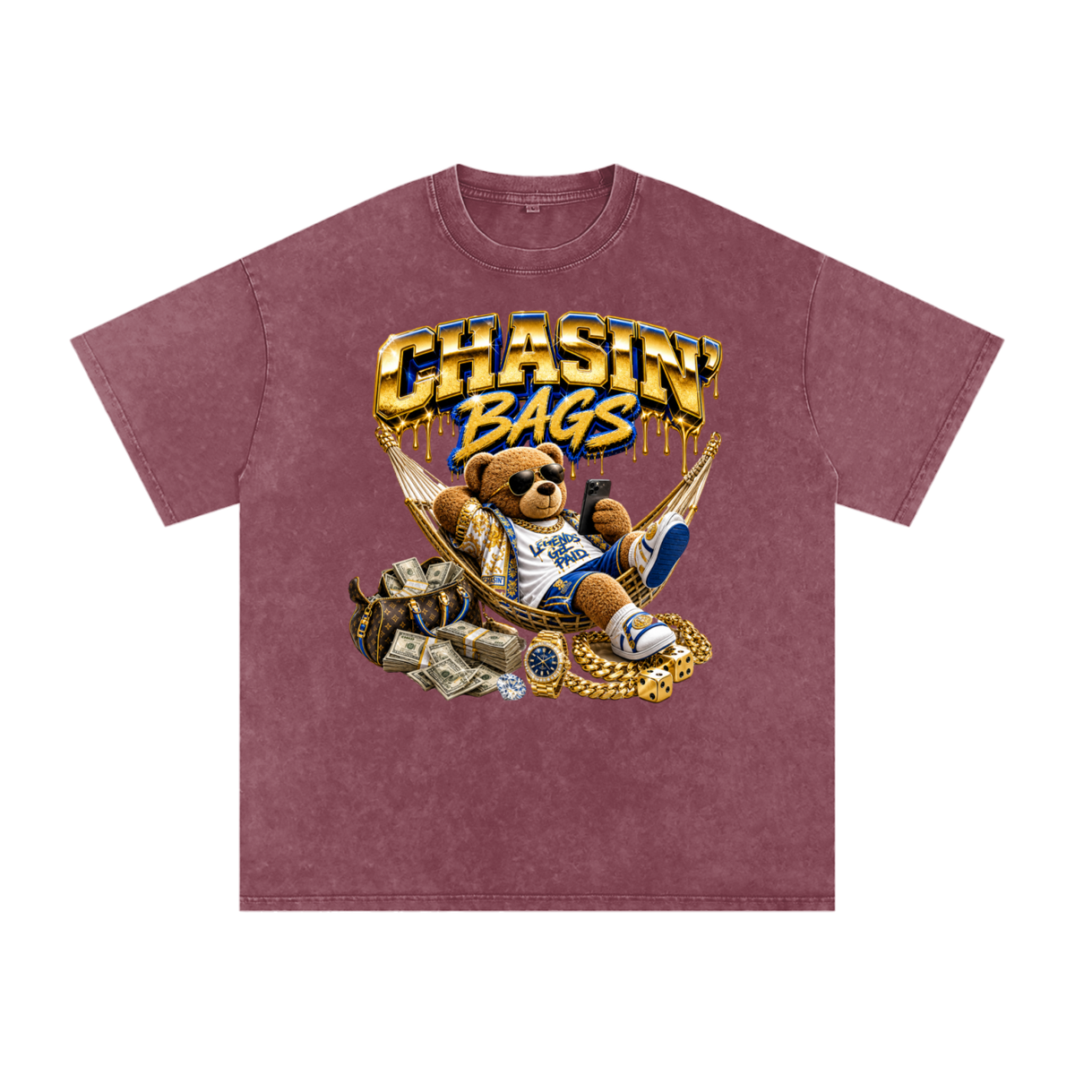Snow Washed Oversized Cotton T-Shirt