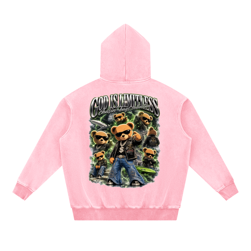 CB on Snow Wash Fleece Oversize Hoodie