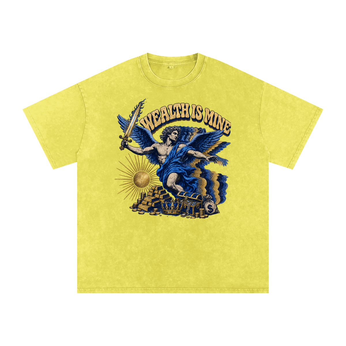 Snow Washed Oversized Cotton T-Shirt