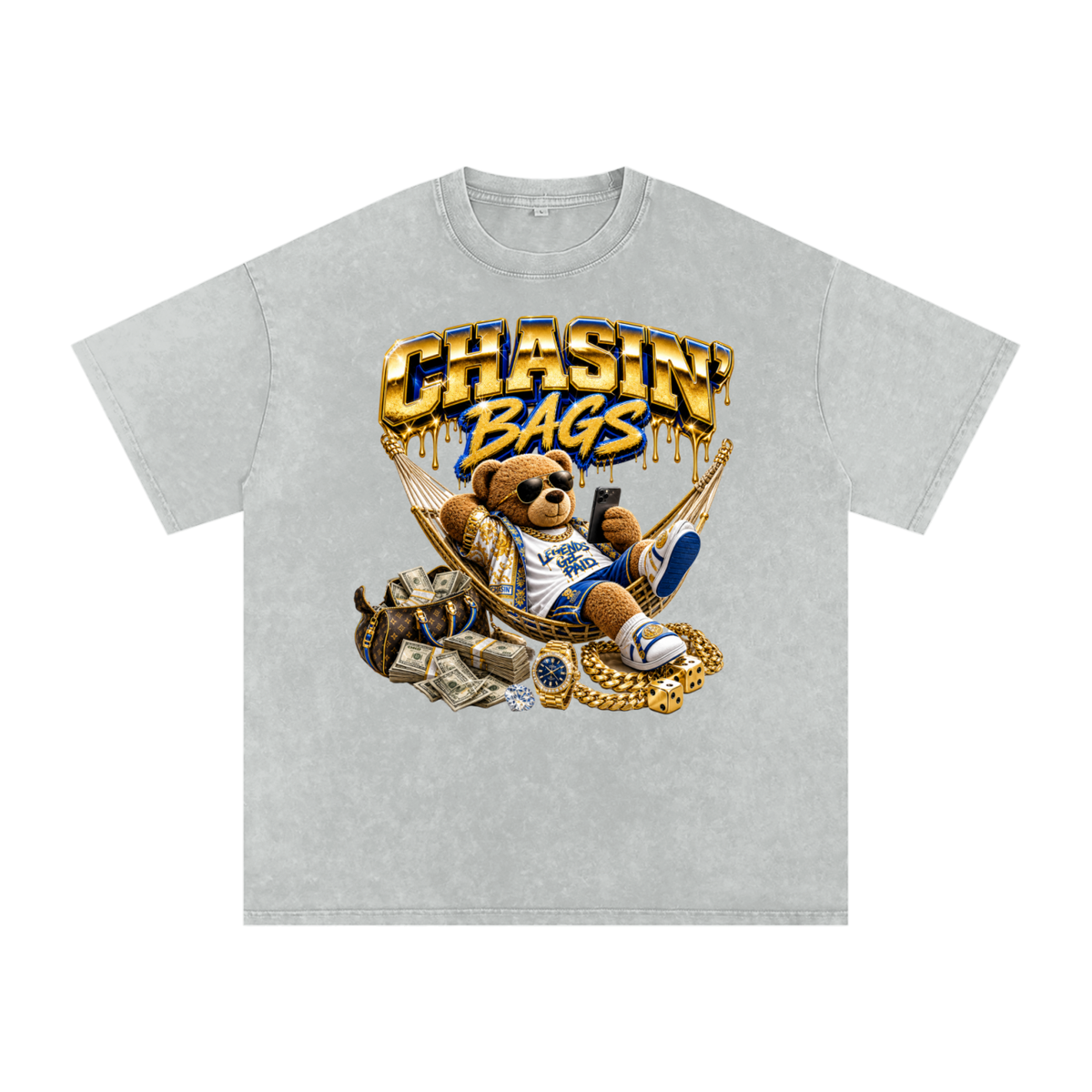 Snow Washed Oversized Cotton T-Shirt