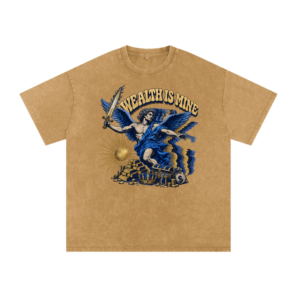 Snow Washed Oversized Cotton T-Shirt