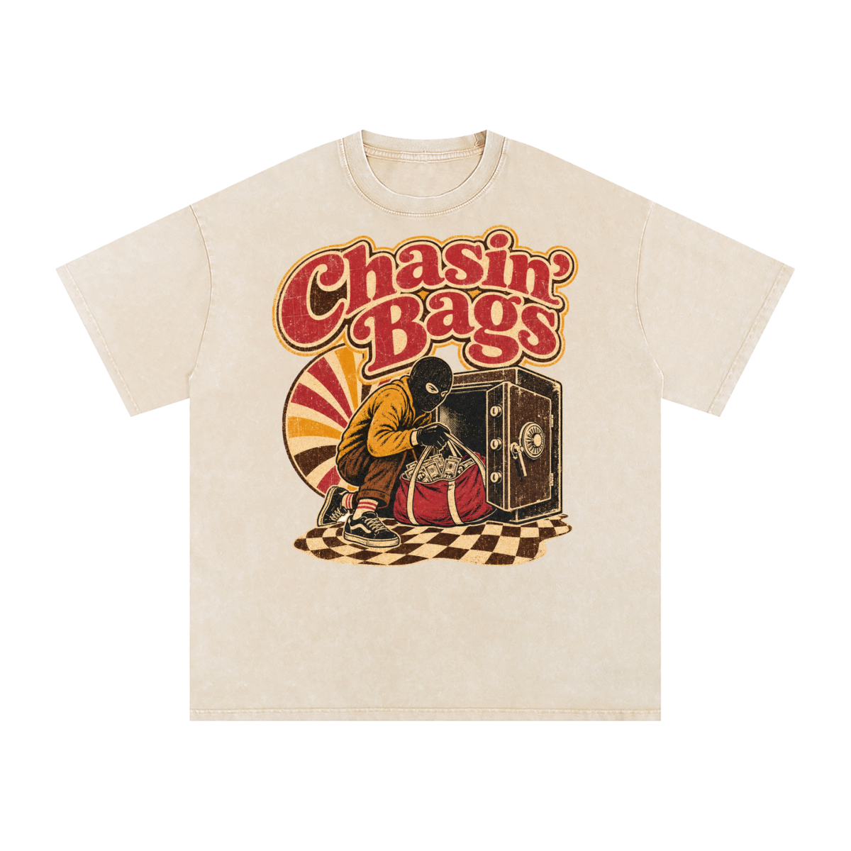 Snow Washed Oversized Cotton T-Shirt