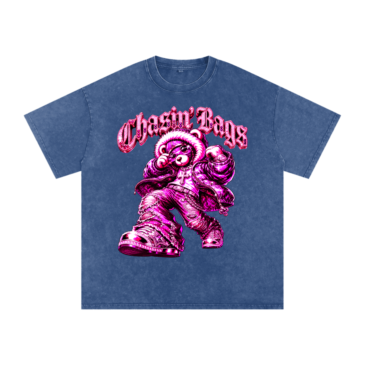 Snow Washed Oversized Cotton T-Shirt
