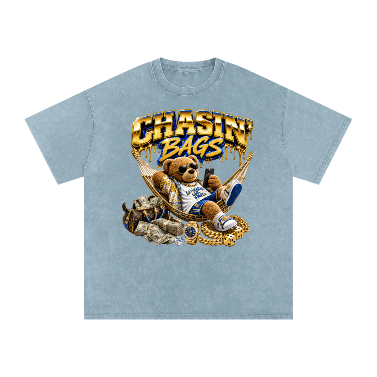 Snow Washed Oversized Cotton T-Shirt