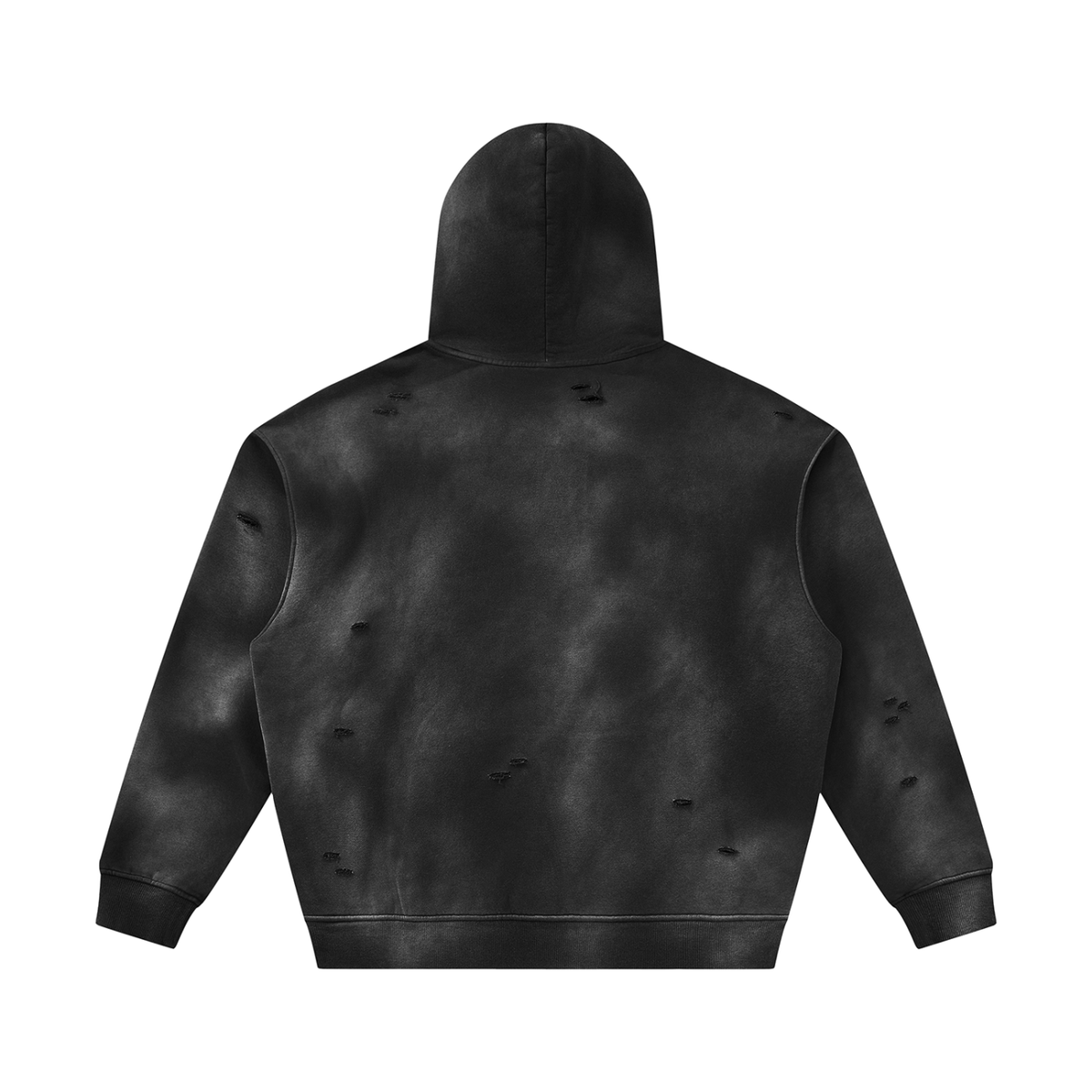 Unisex Sunfade Frayed Fleece Hoodie (set 1)