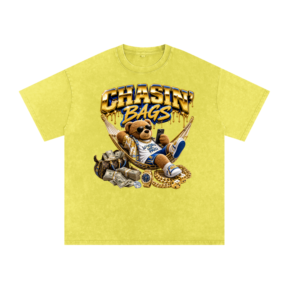 Snow Washed Oversized Cotton T-Shirt
