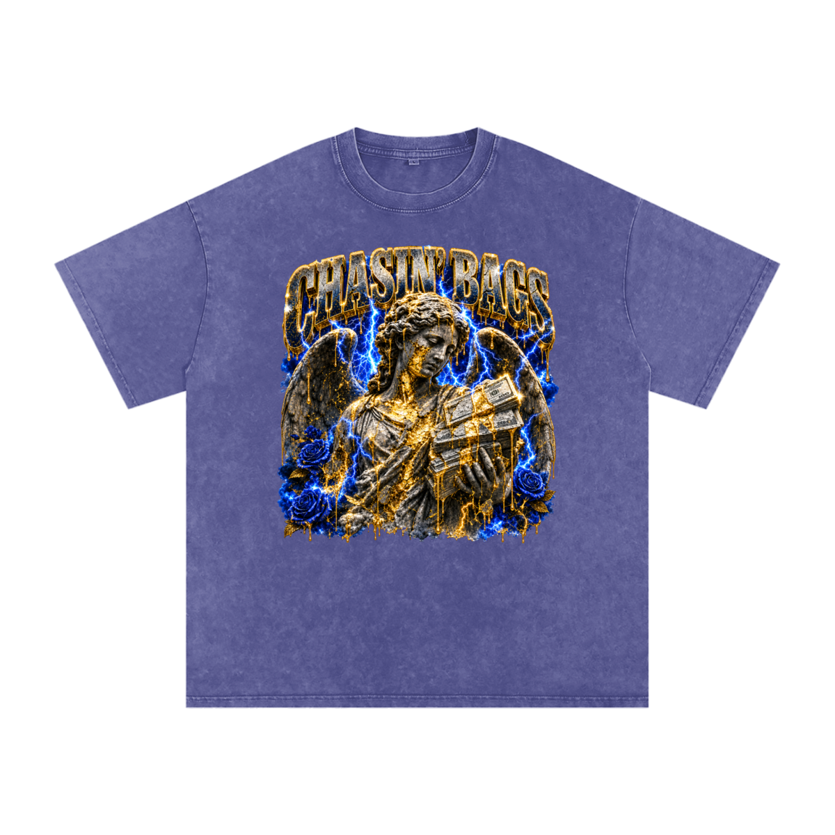 Snow Washed Oversized Cotton T-Shirt