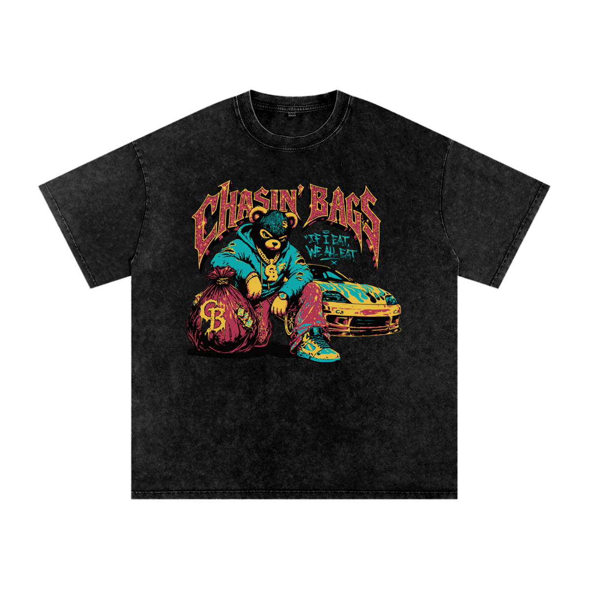BEARYB ON Snow Washed Oversized Cotton T-Shirt