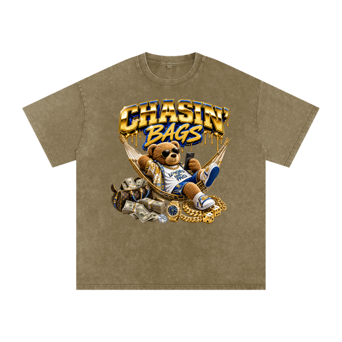 Snow Washed Oversized Cotton T-Shirt
