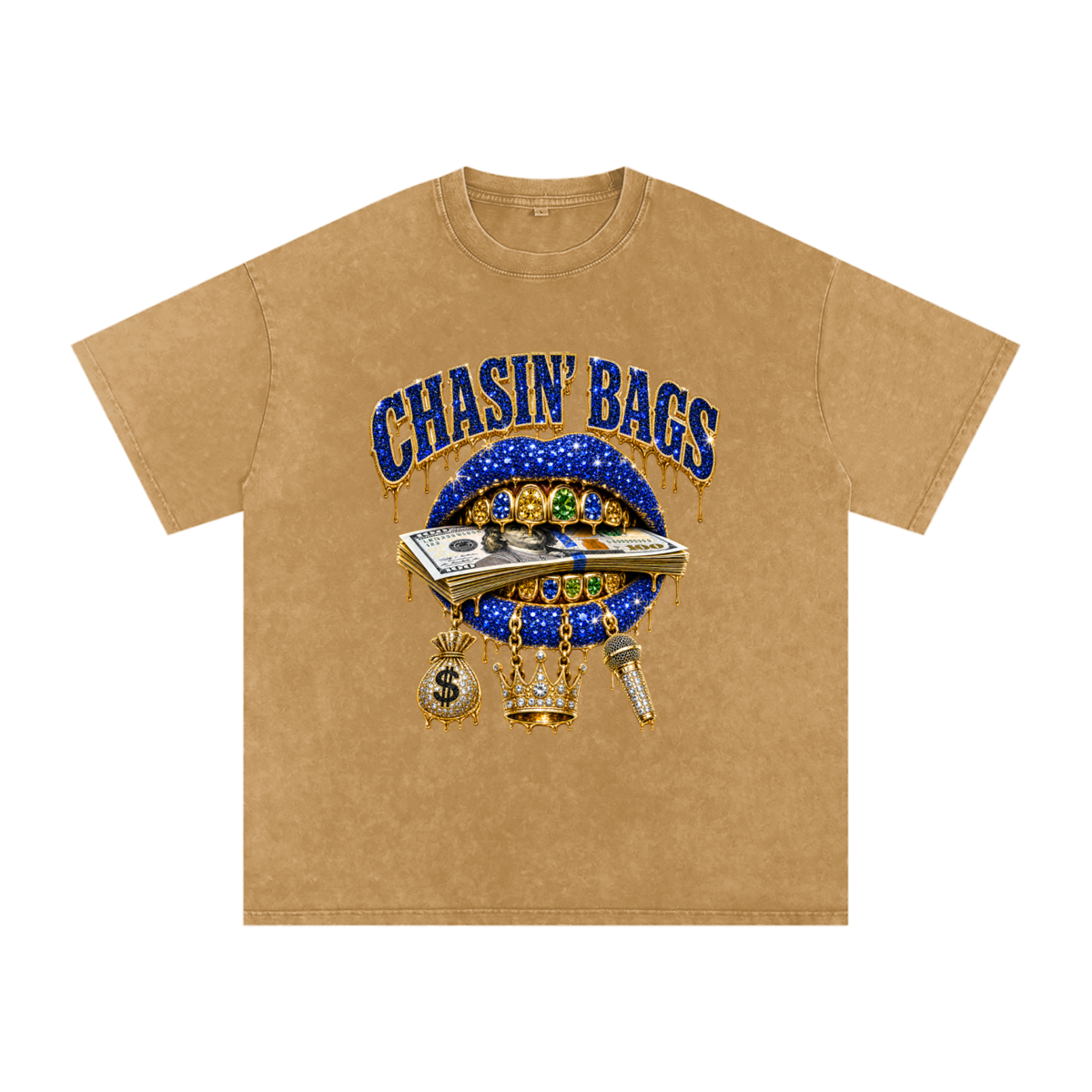 Snow Washed Oversized Cotton T-Shirt