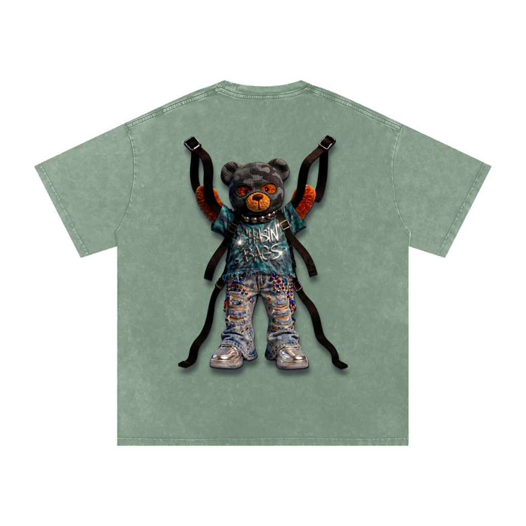 Snow Washed Oversized Cotton T-Shirt