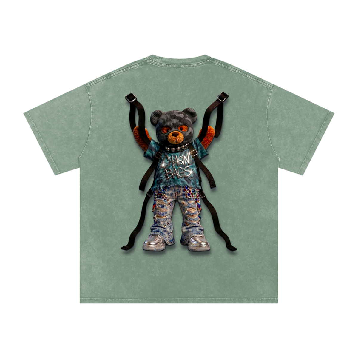Snow Washed Oversized Cotton T-Shirt