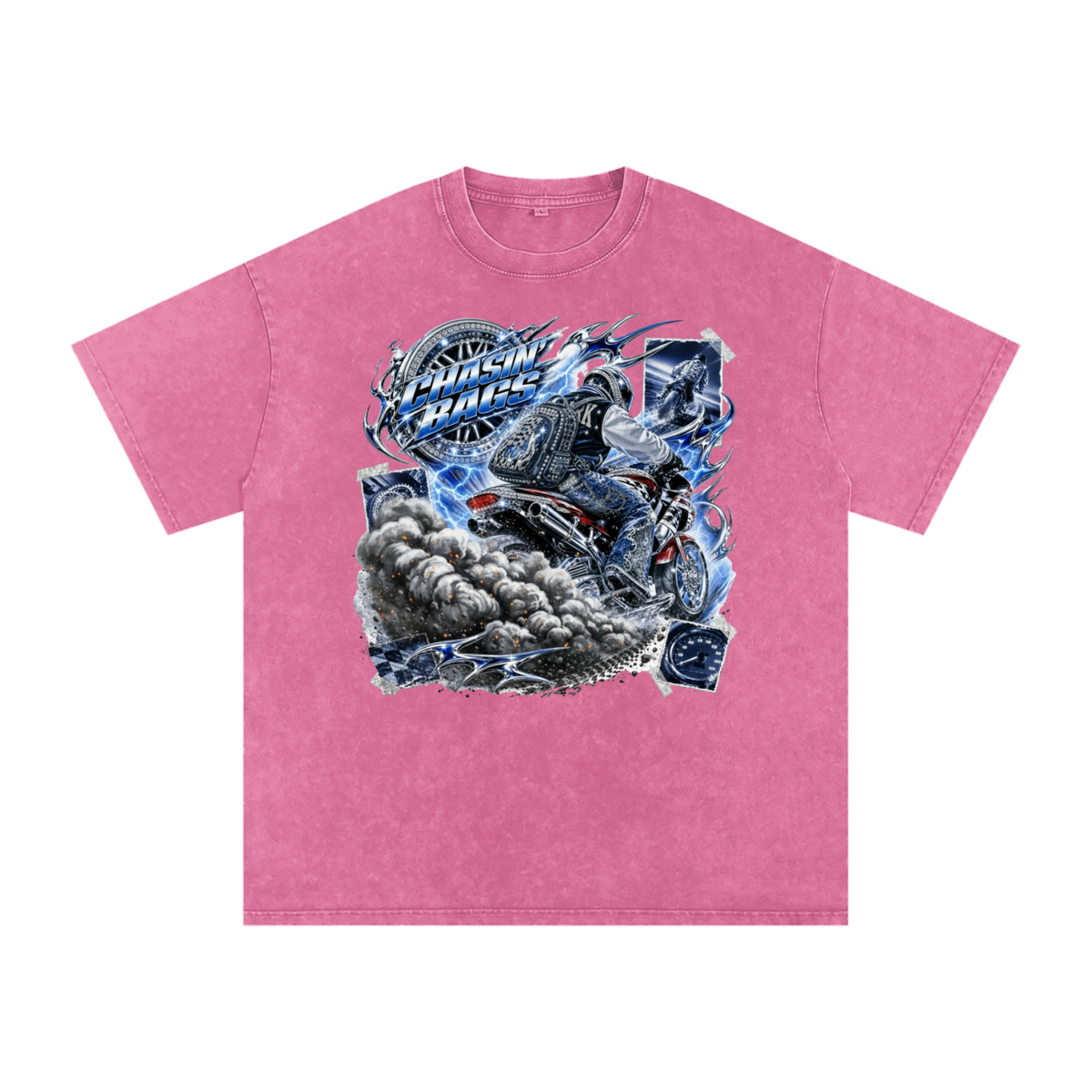 Snow Washed Oversized Cotton T-Shirt