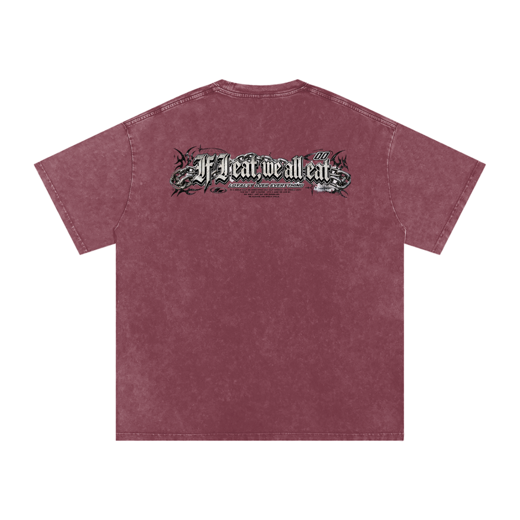 IF I EAT BEARY ON Snow Washed Oversized Cotton T-Shirt