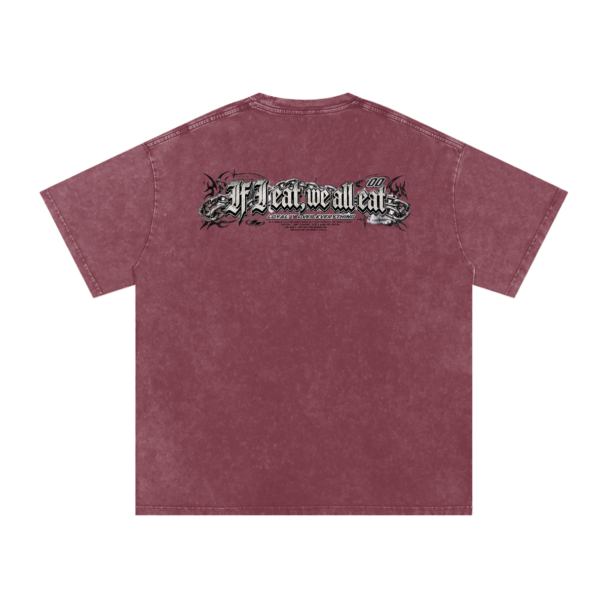 IF I EAT BEARY ON Snow Washed Oversized Cotton T-Shirt