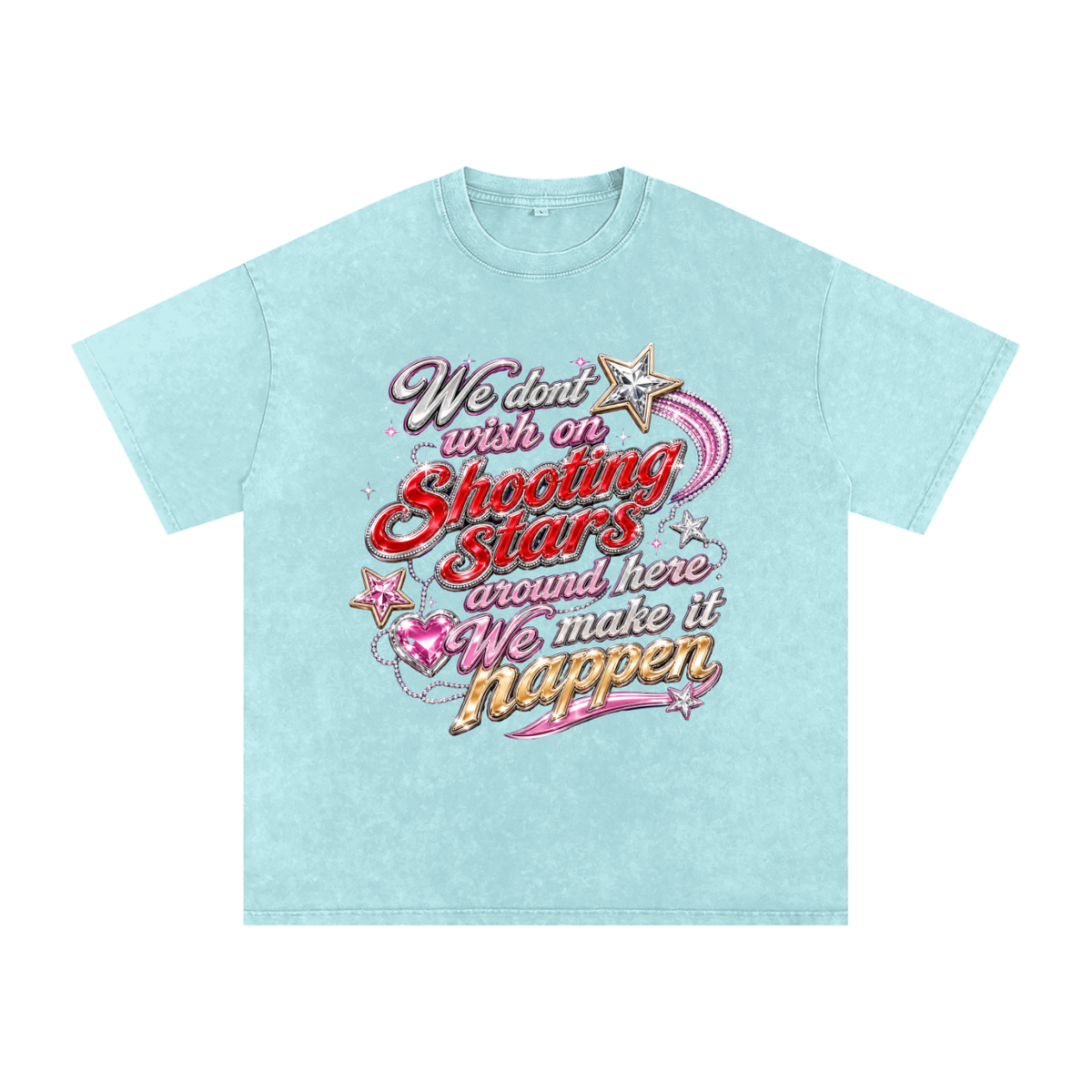 Snow Washed Oversized Cotton T-Shirt