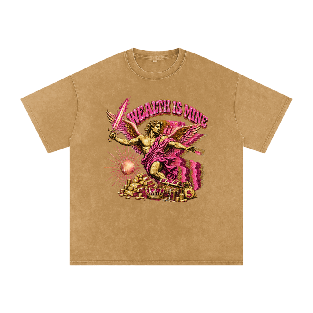 Snow Washed Oversized Cotton T-Shirt