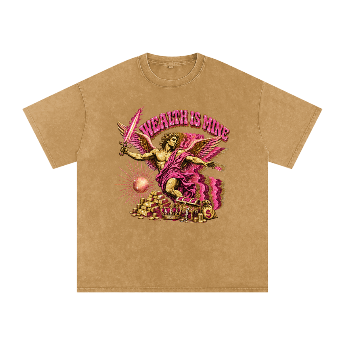 Snow Washed Oversized Cotton T-Shirt