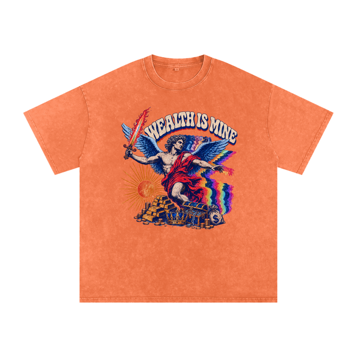Snow Washed Oversized Cotton T-Shirt