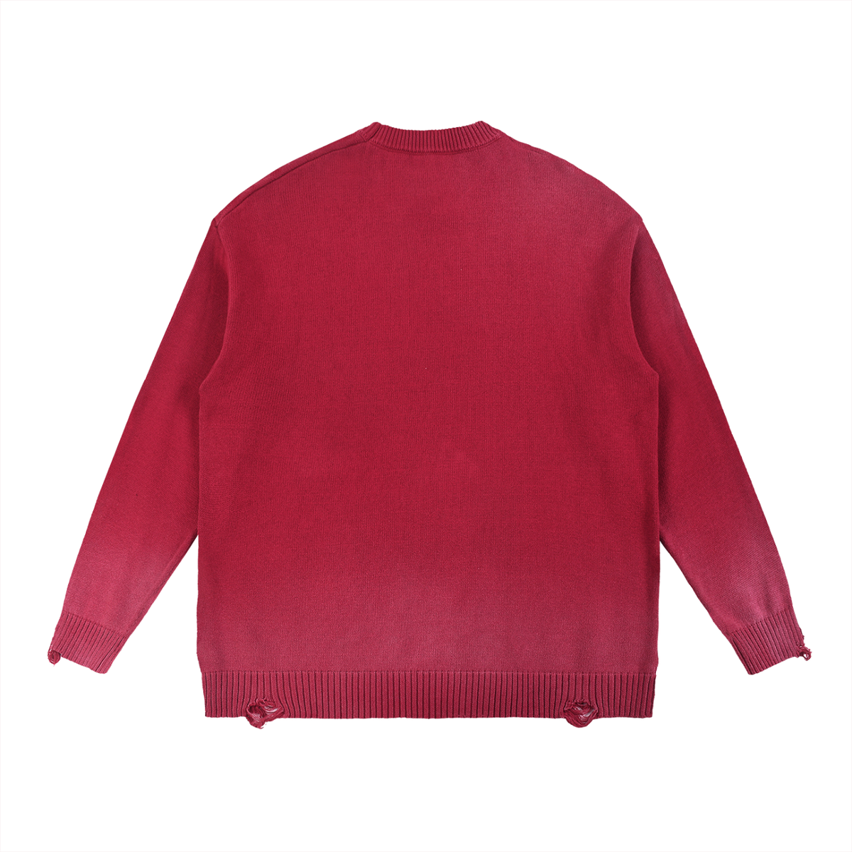 ANGELIC BATTLE ON Sun Fade Distressed Ripped Crewneck sweater