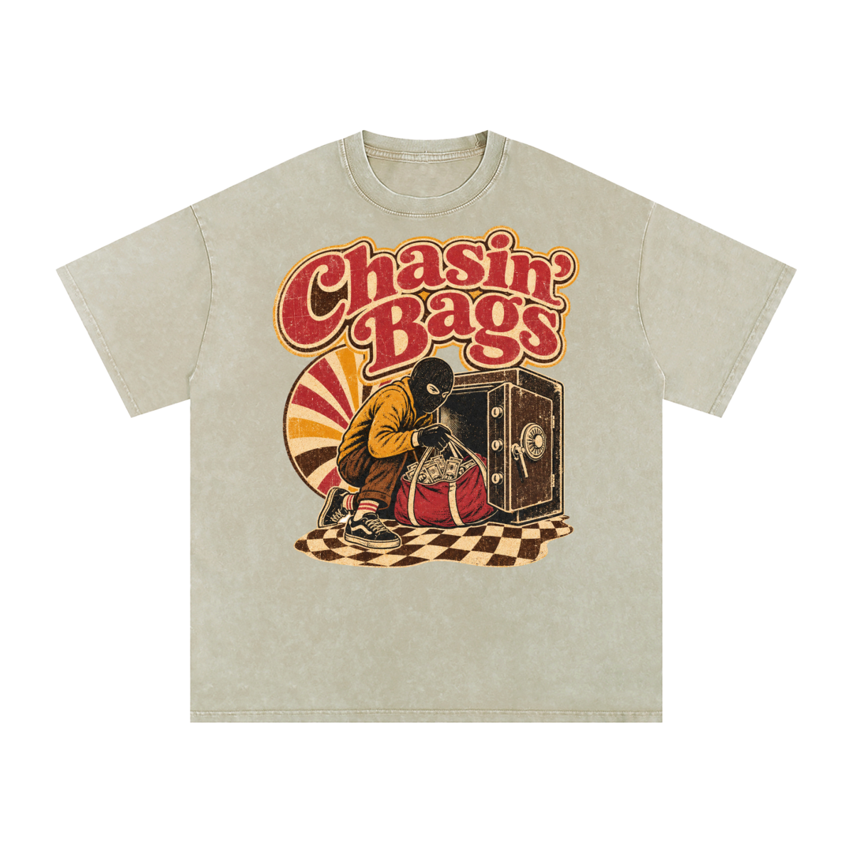 Snow Washed Oversized Cotton T-Shirt
