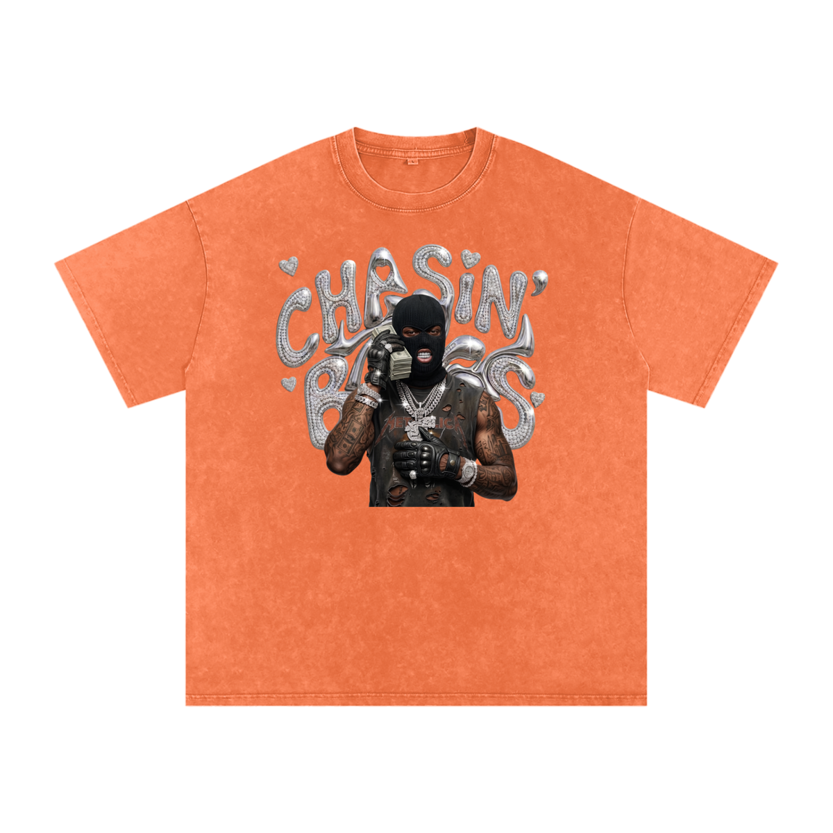 Snow Washed Oversized Cotton T-Shirt