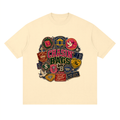 Biblical patches Streetwear Loose Drop Shoulder T-Shirt