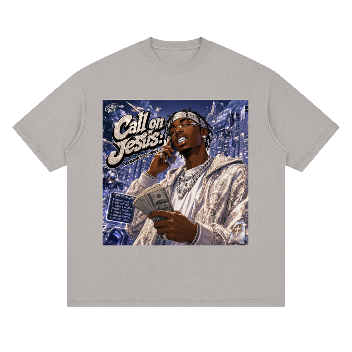 Jesus Streetwear Loose Drop Shoulder T-Shirt