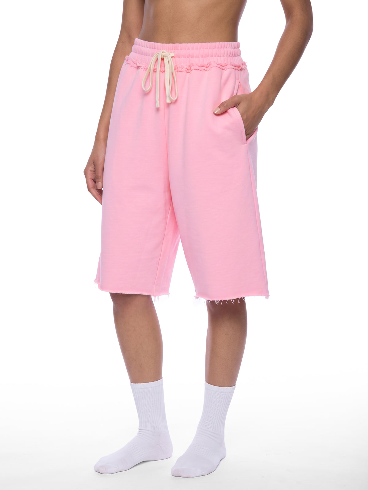 Retro icon 1 on Unisex Heavyweight Raw Edge Shorts